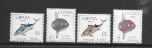 FISH - SPANISH SAHARA #169-72 MNH