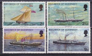 GUERNSEY  64-67 MNH 1972 Mail Boats