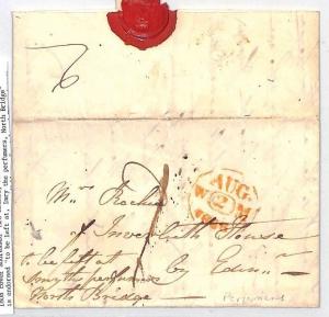 BK65 1808 GB Scotland Edinburgh *North Bridge Perfumers* Cover EL {samwells}PTS