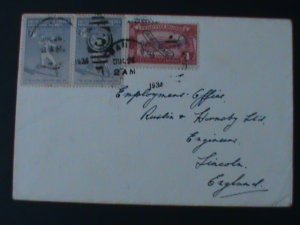 PHILIPPINES 1934 SC#381,C 47 AIRMAIL COVER FANCY CANCEL VERY FINE-90 YEARS OLD