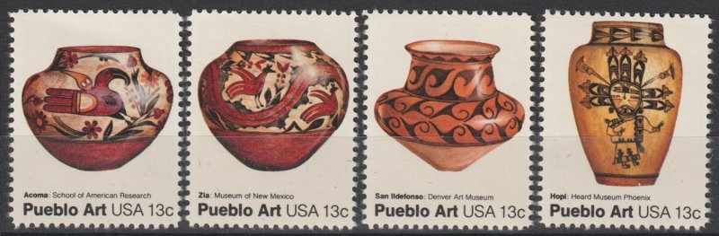 U.S.  Scott# 1706-9 1977 XF MNH Pueblo Art