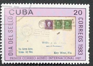 CUBA Sc# 2589  STAMP DAY Philately philatelics collectors postage  20c 1983 used