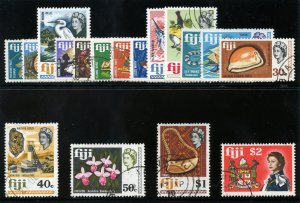 Fiji 1969 QEII set complete very fine used. SG 391-407. Sc 260-276.