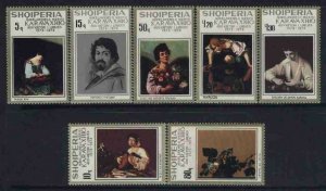 Albania MNH Sc 1519-25 Mi 1641-47 Val 5 Euro Paintings