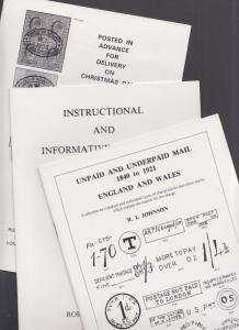 3 different pamphlets about early British cancellations & postal markings. NEW