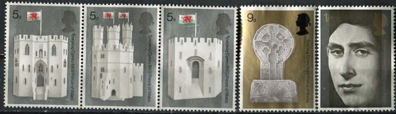 Great Britain; 1969: Sc. # 595-599: *+/MLH Cpl. Set