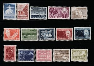 Denmark 401-415 Sets MH Various