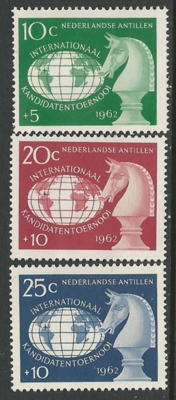 Netherlands Antilles # B55-57  Chess Tournament   (3)  Mint NH