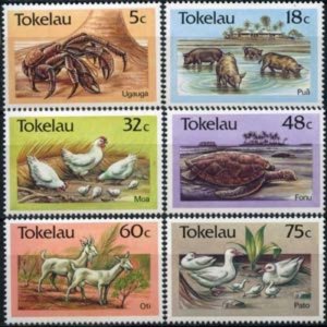 TOKELAU 1986 - Scott# 132-7 Fauna Set of 6 NH