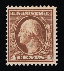 AFFORDABLE GENUINE SCOTT #377 F-VF MINT PRISTINE OG NH 1910 BROWN PERF-12 SL-WMK