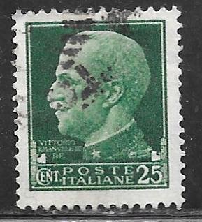 Italy 218: 25c Victor Emmanuel III, used, F-VF