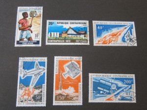 Central African 1972 Sc 174-75,C95-98 CTO set FU