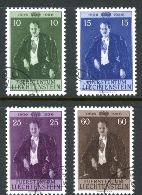 Liechtenstein 303-306 used prince birthday cv $9      (Inv 001074.)