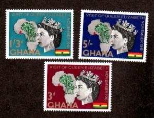Ghana # 107-109 Mint!