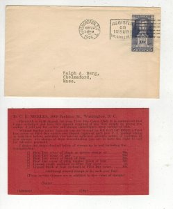 1926 JOHN ERICSSON MEMORIAL 628 FDC WASHINGTON DC 7 & C E NICKLES CARD