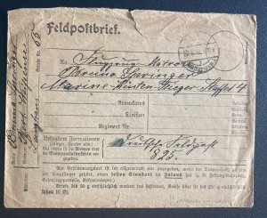 1918 Berlin Germany Feldpost Cover To Marine Luftwaffe Flight Station W Letter