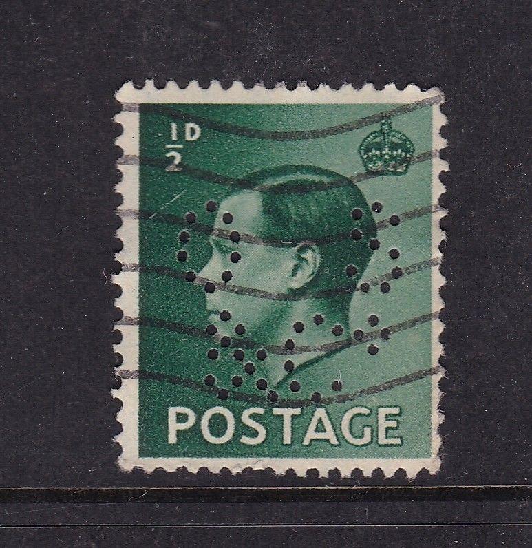 GB Perfin OS&Co 0.5d Edward VIII used VGC