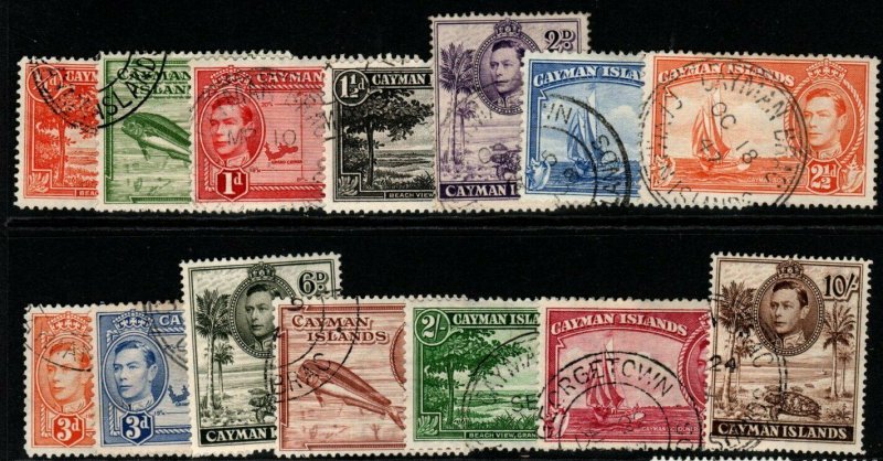 CAYMAN ISLANDS SG115/26a 1938-48 DEFINITIVE SET FINE USED