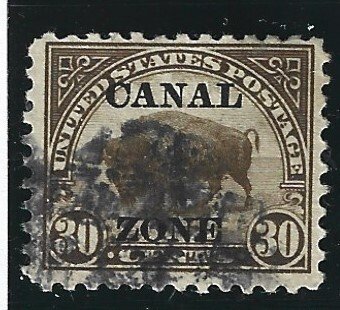 Canal Zone Scott #79 Used 30c Flat Top O/P 2019 CV $20.00