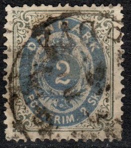 Denmark #16 F-VF Used CV $27.50 (X7447)