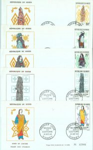 86325 - NIGER - POSTAL HISTORY - Set of 5  FDC COVERS 1963 - Ethnic types