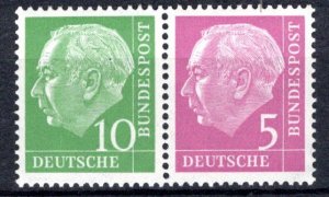 Germany Bund Scott # 708, 704, mint nh, se-tenant, W7