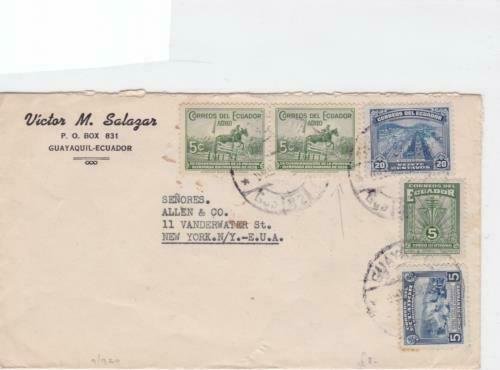 Ecuador Guayaquil multi  stamps cover R20454