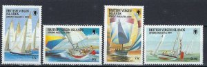 British Virgin Is 631-34 MNH 1989 Yachts (ak3043)