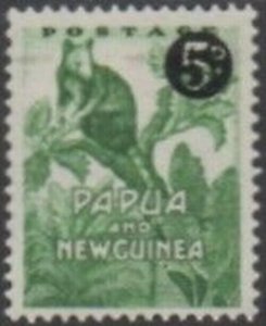 Papua New Guinea 1952 SG25 5d on ½d Tree Kangaroo MLH