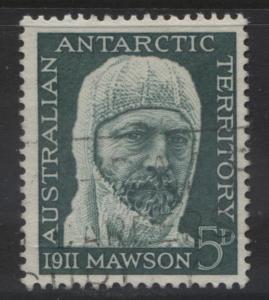 Australian Ant.Terr.- Scott L7- Mawson -1961 - VFU- 5p -Dk Green2