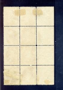 Scott #358 Washington USED Bluish Paper Plate Block of 8 Stamps  (Stock #358-pb)