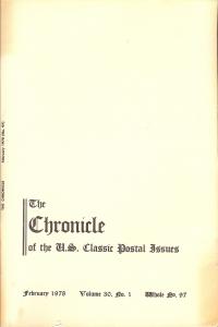The Chronicle of the U.S. Classic Issues, Chronicle No. 97