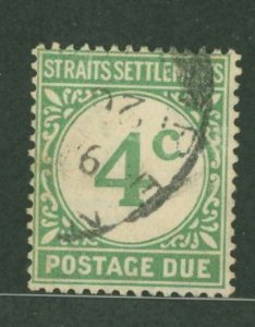 Straits Settlements #J3 Used Single