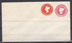 GB QV Postal Stationery Envelope 4d plus 3d BP8645