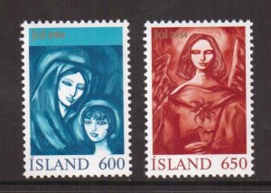 Iceland   #595-596    MNH  1984  Christmas