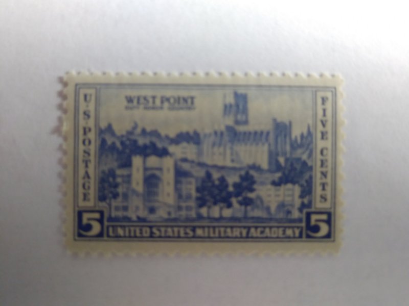 SCOTT # 789 UNITED STATES WEST POINT SINGLE MINT NEVER HINGED GEM QUALITY