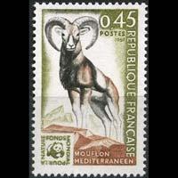 FRANCE 1969 - Scott# 1257 WWF-Mouflon Set of 1 NH