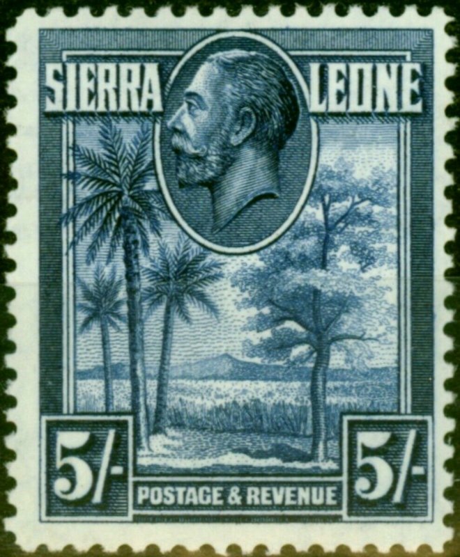 Sierra Leone 1932 5s Deep Blue SG165 Fine & Fresh Mtd Mint