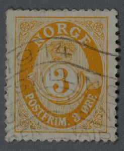 Norway #76 VF Used Date Cancel 1914 In Top Ribbon HRM