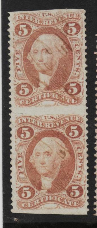 US Revenue Stamp Scott #R24b Part Perf Pair VF