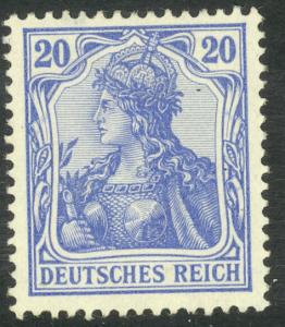 GERMANY 1902 20pf Gray Blue GERMANIA Sc 69b MVLH