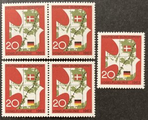 Germany 1963 #864, Railroad, Wholesale Lot of 5, MNH, CV $1.50