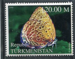 Turkmenistan 2000 BUTTERFLY 1 value Perforated Mint (NH)