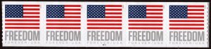 SC#5788 (Forever) Freedom U.S. Flag APU Plate Strip of Five: #P111 (2023) SA