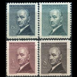 CZECHOSLOVAKIA 1946 - Scott# 318-21 Pres.Benes Set of 4 LH