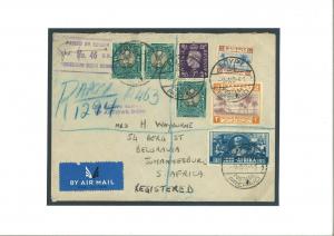 Egypt GB SUDAN S.AFRICA Cover TRIPLE MIXED WW2 FRANKING 1941 Allied Forces MC5