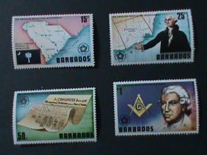 ​BARBADOS-1976- SC#440-3  BICENTENARY OF AMERICAN-MNH-VF WE SHIP TO WORLDWIDE