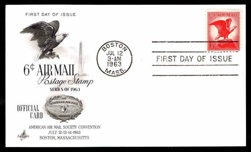 1963 U.S. #C67 AAMS Convention Postal Card - First Day of Issue (ESP#4640) 