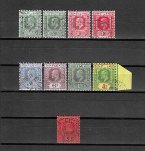 FIJI 1906/12 SG 118/24 USED £425