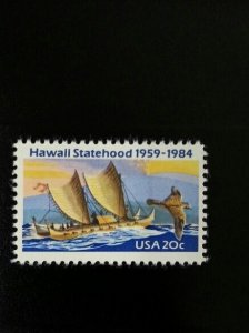 1984 20c Hawaii Statehood, 25th Anniversary Scott 2080 Mint F/VF NH